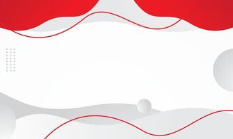 Abstract wave red color on white background vector