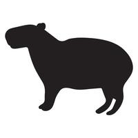 Capybara Silhouette design art vector