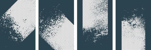 Set of Black color Grunge art with background design vector