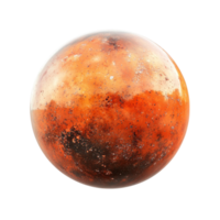 Astronomical Planet Mars on Transparent Background png