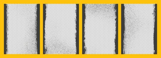 Set of Black Grunge textured art background design vector
