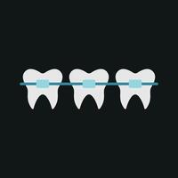 An abstract version of a braces tooth icon, focusing on minimalism while still conveying the essence of dental correction vector