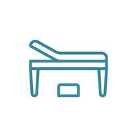 Examining table icon featuring a clean and sleek design perfect for a medical or hospital-related project vector