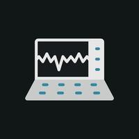 ECG machine icon a clean and modern icon, perfect for health industry apps or websites that feature electrocardiogram equipment vector