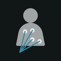 EKG machine icon in a clean and minimal style, ideal for illustrating medical equipment on health apps or website vector