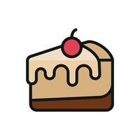 Cheesecake food icon a beautiful capturing the soft and creamy texture of cheesecake for any culinary project vector