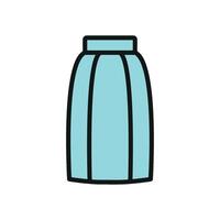 Skirt clothing icon a timeless design capturing the grace of skirts in various cuts, from A-line to pencil, suitable for various fashion-related projects vector