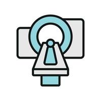 CT scanner icon with a simple yet professional look, perfect for medical and diagnostic branding. CT scanner icon vector
