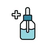 Dropping bottle icon, emphasizing a clean drop, ideal for minimalist style websites or mobile applications vector