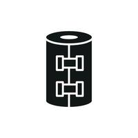 Compression bandage icon with a clean and minimalistic style, perfect for medical and first aid graphics vector