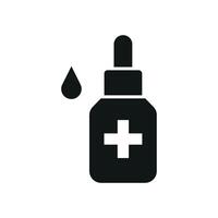Dropping bottle icon with a curved trajectory, conveying the action of the bottle falling in a stylish manner vector