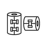 Compression bandage icon in a cartoon-style approach, making healthcare content more engaging vector