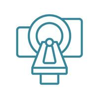 CT scanner icon incorporating a soft color palette, ideal for hospitals and medical websites vector
