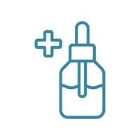 Dropping bottle icon with a transparent effect, showcasing the spilling liquid to give it a realistic visual impact vector