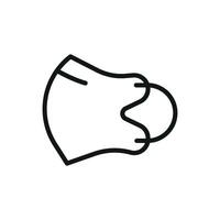 Simple yet effective face mask icon designed for healthcare-focused websites or apps, highlighting hygiene and safety vector