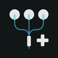 EKG machine icon with a bold and crisp design, reflecting the essential medical technology used in heart monitoring vector