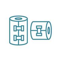 Compression bandage icon designed with a modern outline style, suitable for infographic elements vector