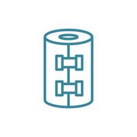 Compression bandage icon in a monochrome style, making it versatile for various branding needs vector