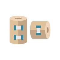 Compression bandage icon incorporating a cross symbol, reinforcing its association with first aid vector