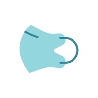 Face mask icon designed with simple lines and clear details, perfect for medical or health-related websites vector