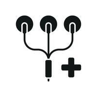Modern EKG machine icon with a clear, straightforward design reflecting a cutting-edge diagnostic tool vector