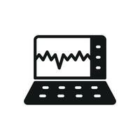 ECG machine icon a stylish, minimal design focused on medical technology, ideal for wellness and diagnostic solutions vector