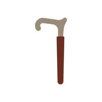A dynamic cane icon with subtle shading to create a sense of depth, highlighting its importance in physical rehabilitatio vector