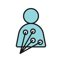 Minimalistic EKG machine icon with precise lines, offering a professional look for health and medical designs vector