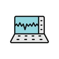ECG machine icon a versatile and modern design that embodies medical diagnostics, great for showcasing health services and equipment vector