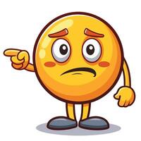 emoticon character something white background vector