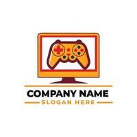game controller logo design on a white background, vector