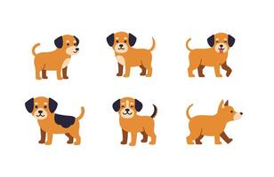 Excited Labrador Dog Playing and Running in a Colorful Autumn Park vector