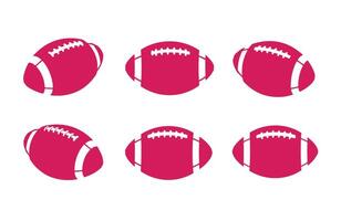 American Football Sports Ball Set with Clean and Stylish Design Elements vector