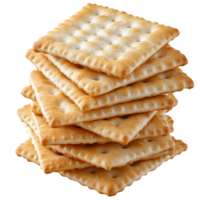 A Delicious Stack of Crispy and Buttery Crackers Ready to be Enjoyed png