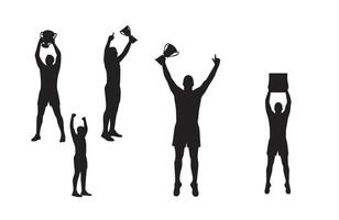 Successful Achievement Cup Silhouette vector