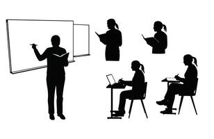 Business teamwork and corporate training session with engaging presentations vector