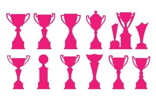 Silver Trophy Icon Collection Awards Cup vector