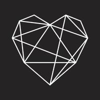 February 14 concept. Heart made of lines. Heart sign design for flyer, poster or banner. Design for Valentines Day. vector