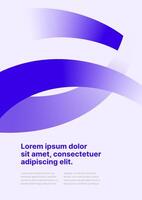 Layout template for sports event, companies or business. Poster design with abstract fly ribbon. For flyer, brochure, banner or background. vector