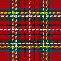 red multicolored colorful plaid checkered seamless pattern for fabric vector