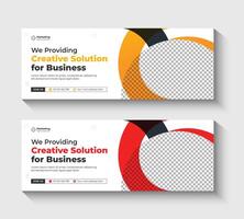 Digital Marketing Agency social media cover and web banner ads template design. Timeline social media post, advertising design, and social web banner template. vector