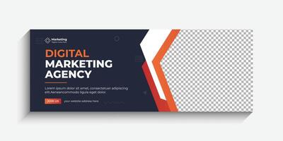 Digital marketing social timeline cover and web banner ad template. Use for social media, social media post design template, file with layered and . vector