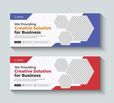 Corporate Social media cover and web banner ads design template. Social media post and advertising design.