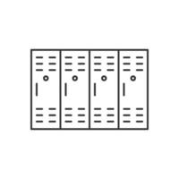 Lockers line icon, outline sign, linear style pictogram isolated on white. Symbol, logo illustration. Editable stroke. Pixel perfect graphics vector