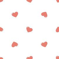 Valentine's day seamless pattern with red hearts. Flat background. Valentine's day design. Creative texture for fabric, wrapping, textile, wallpaper, apparel. vector