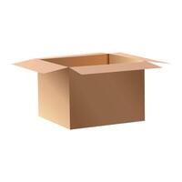 Mysterious Package Vintage Cardboard Box, Rustic Charm, Open Top, Ready for Your Design, Perfect vector