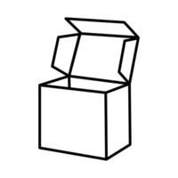 Simple Box Outline Clean Minimal Design icon vector