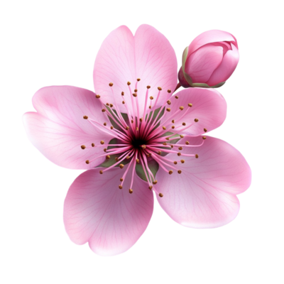 Vibrant Cherry Blossom with Detailed Petals 55618402 PNG
