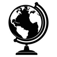 Earth Sphere Silhouette Design vector
