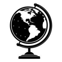 Minimalist Globe Silhouette vector